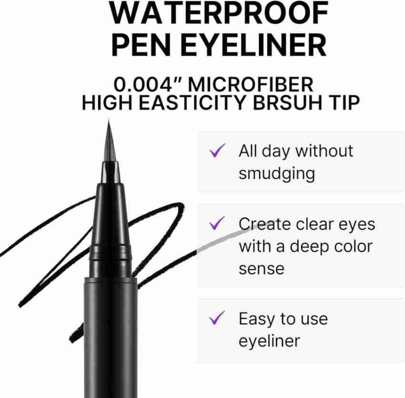 Pro Precision Waterproof Liquid Eyeliner-Black - Image 6