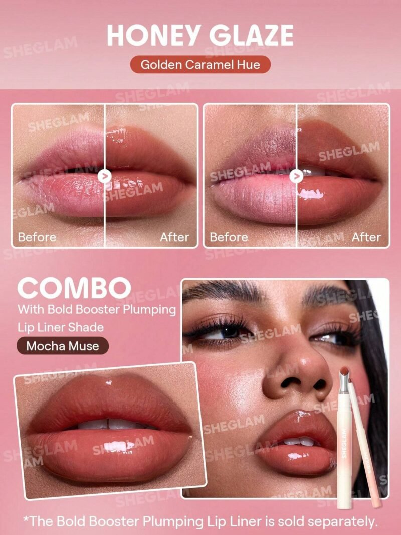 Bold Booster Lip Plumper-Honey Glaze - Image 3
